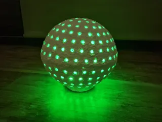 Lámpara artesanal papel maché LED