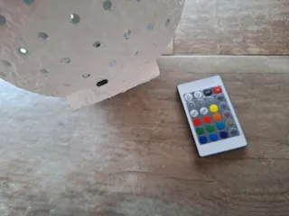 Lámpara artesanal papel maché LED