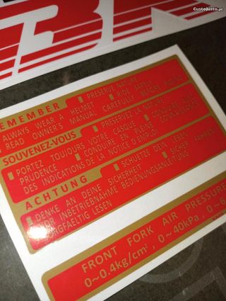 Autocolantes para Honda CBR 1000 F - 1987 / 88