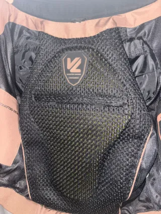 Chaqueta de moto marrón