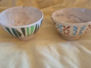 Set 2 cuencos cerámica portuguesa craquelada
