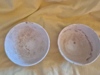 Set 2 cuencos cerámica portuguesa craquelada