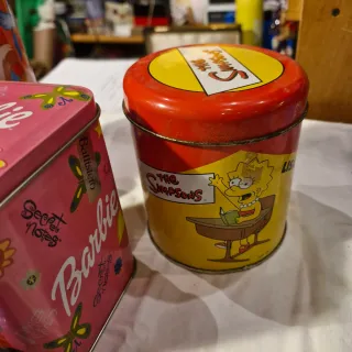 Lotto 5 scatole di latta vintage