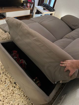 Sofá Relax Eléctrico Premium (220cm) + USB + Arcón