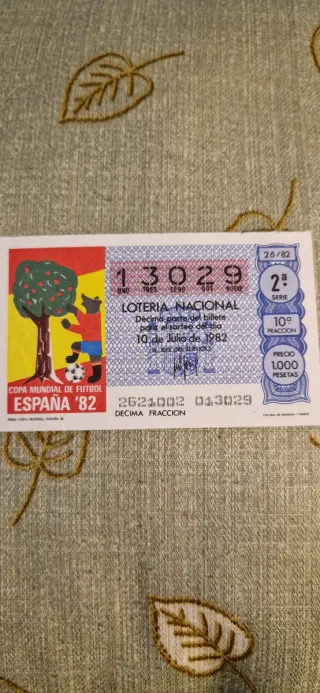 Décimo Lotería Nacional España '82