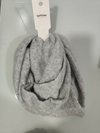 Conjunto gorro y bufanda Lefties gris