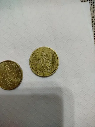 3 Monedas Francia 50 Céntimos 1999-2000-2020