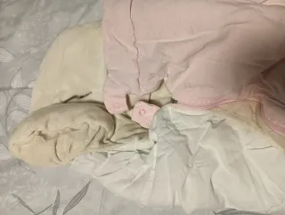 Funda nórdica para capazo oso rosa