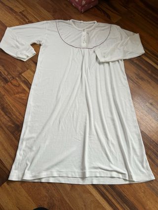 Camisón vintage años 70 blanco algodon
