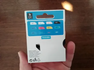 2x Nastri Etichette Dymo D1 Nero su Bianco