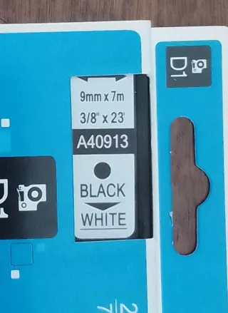 2x Nastri Etichette Dymo D1 Nero su Bianco