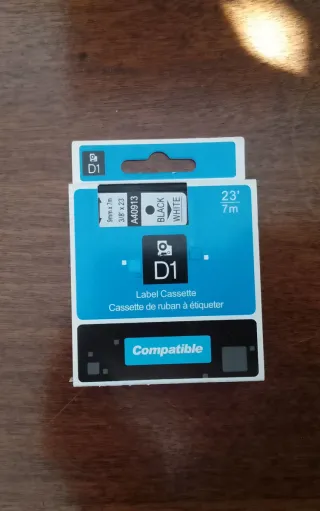 2x Nastri Etichette Dymo D1 Nero su Bianco