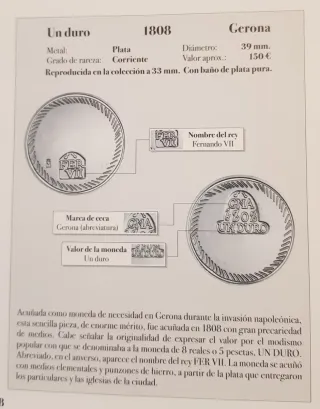 Réplica 1 Duro Fernando VII 1808