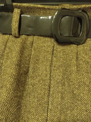 Falda invierno jaspeada con cinturón