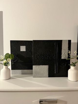 Cuadros Decorativos Negro y Plata