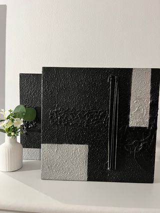 Cuadros Decorativos Negro y Plata