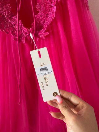 Vestido de gala rosa - Talla L