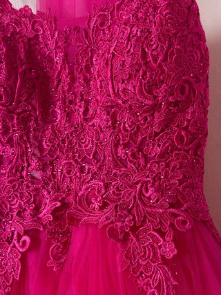 Vestido de gala rosa - Talla L