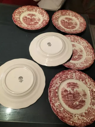 12 Platos Llanos Cartuja nuevos