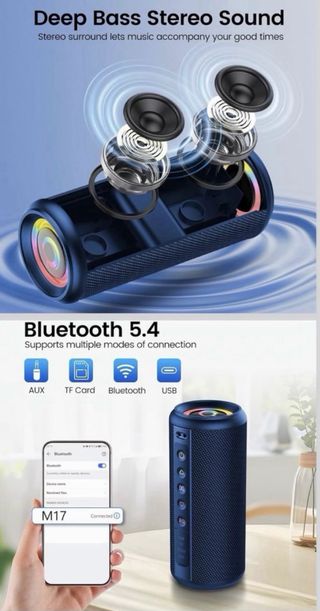 Altavoz Bluetooth 20W Potente RGB IP7