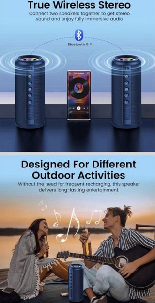 Altavoz Bluetooth 20W Potente RGB IP7