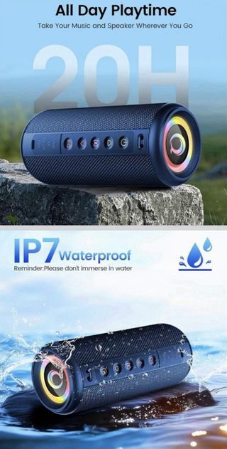 Altavoz Bluetooth 20W Potente RGB IP7