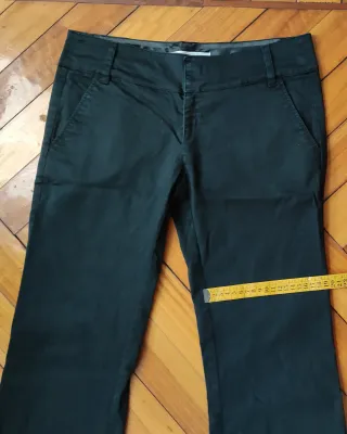 Pantalón Vestir Recto Bershka Negro