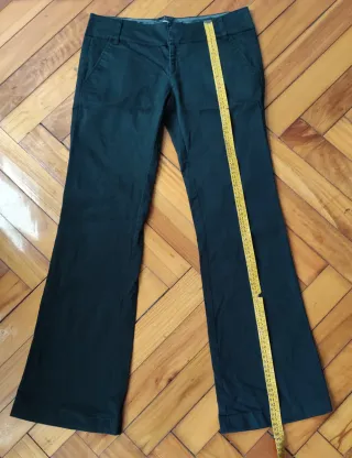 Pantalón Vestir Recto Bershka Negro