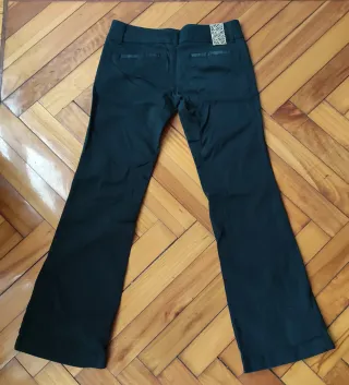 Pantalón Vestir Recto Bershka Negro