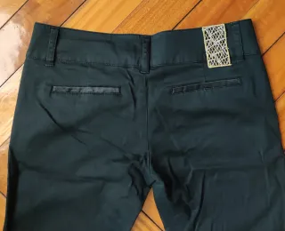 Pantalón Vestir Recto Bershka Negro