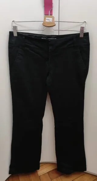 Pantalón Vestir Recto Bershka Negro