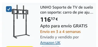 Soporte TV UNHO Suelo Ajustable