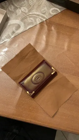 Portachiavi Cartier Must Vintage Pelle, NUOVISSIMO