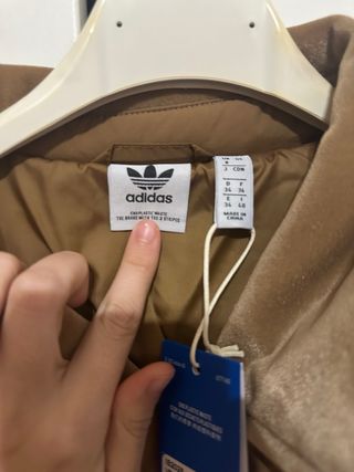 Chaqueta Adidas Puffer Terciopelo Marrón