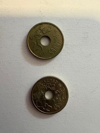 Lote 2 Monedas Pesetas Españolas 1980 y 1982
