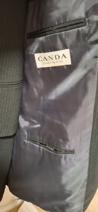 Traje Chaqueta Raya Diplomática Negro 3 piezas