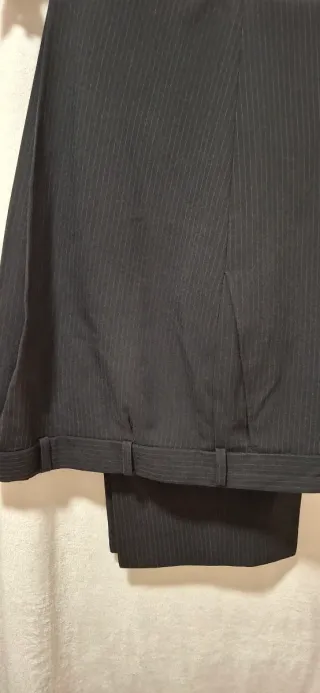 Traje Chaqueta Raya Diplomática Negro 3 piezas