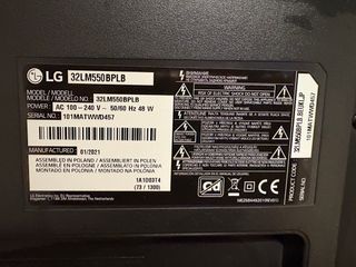 TV LG 32 LED HD 32LM550BPLB 2021