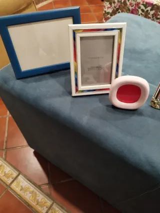 Portafotos varios materiales y colores el lote