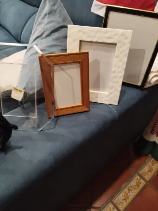 Portafotos varios materiales y colores el lote