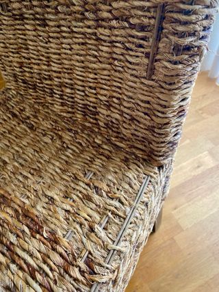 Juego 4 Sillas Ratán y Madera