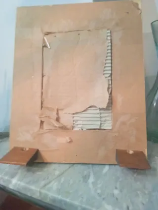 Marco de fotos plateado con cristal