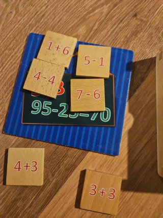 Juego educativo matemáticas madera