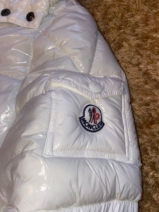 Chaqueta Moncler Blanca Brillante