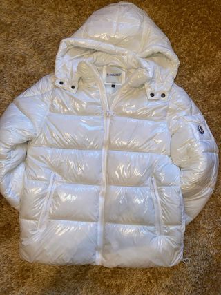 Chaqueta Moncler Blanca Brillante