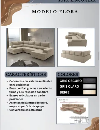 Desde 690€Sofá Xl rinconera grande alta gama