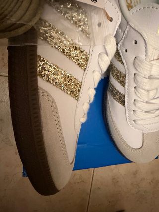 Adidas Samba OG Glitter Doradas Talla 39