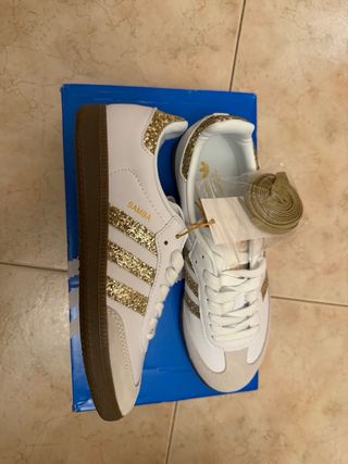 Adidas Samba OG Glitter Doradas Talla 39