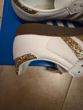 Adidas Samba OG Glitter Doradas Talla 39
