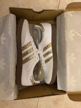 Adidas Samba OG Glitter Doradas Talla 39